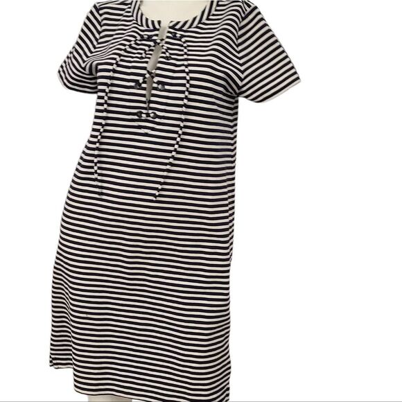 J Crew Striped Nautical Dress size Small Black and White - Picture 3 of 8